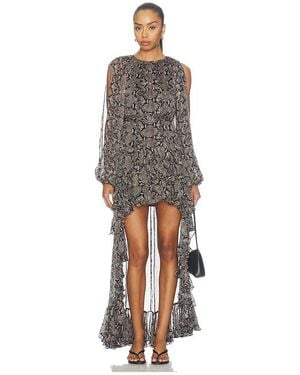 Rococo Sand Hi-Lo Ruffled Dress - Multicolor