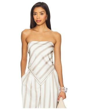 SER.O.YA Hark Satin Top - White