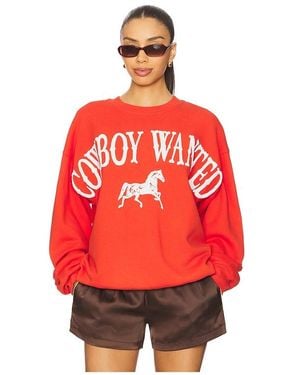 Daydreamer Cowboy Wanted Boyfriend Crew - Red