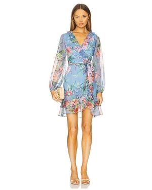 Bardot Triple Frill Dress - Blue