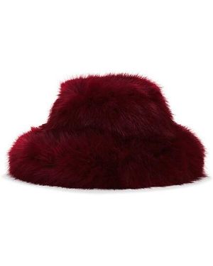 Adrienne Landau The Landau Faux Fur Hat - Red