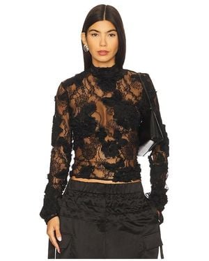AKNVAS Freja Lace Top - Black
