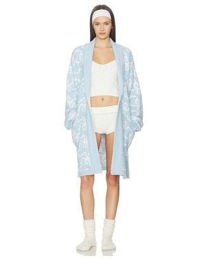 LoveShackFancy Bata Indie De Peluche Teddy Indie Robe En Color Bebe Azul Talla (También En Xs/S)