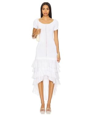 Alejandra Alonso Rojas Knit Ruffle Dress - White