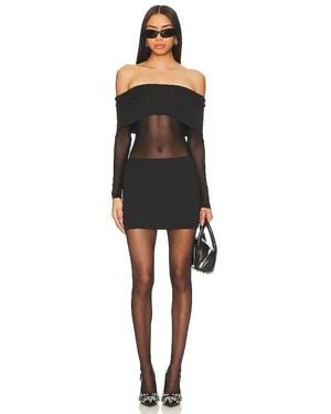 superdown Elmina Sheer Mini Dress - Black
