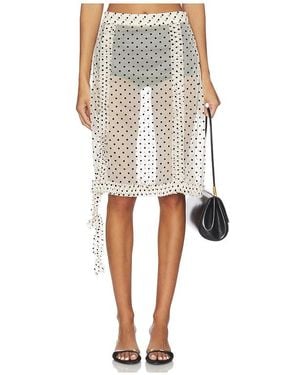 ROKH Frilled Basic Skirt - Natural