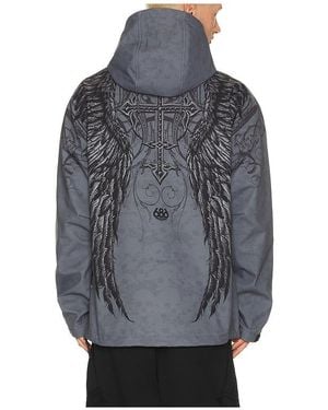 Affliction X 686 Waterproof Hooded Jacket - Gray