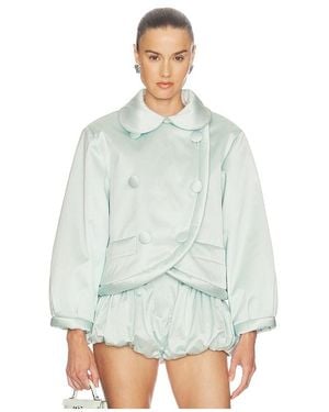 Helsa Sateen Puff Jacket - White