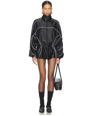 Alexander Wang Parka Dress With Reflective Piping - Black