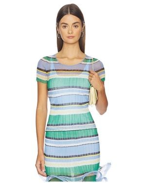 Jonathan Simkhai Knox Plisse Top - White