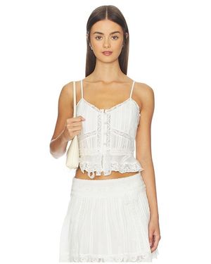 LoveShackFancy Avra Top - White