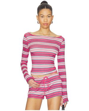 Frankie's Bikinis Oberteil Sophie Lightweight Jersey Long Sleeve - Pink