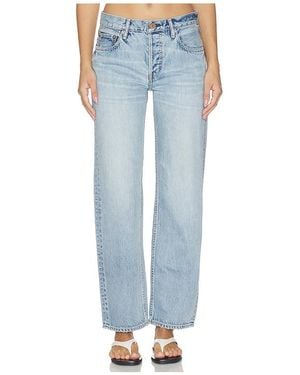 Moussy Covington Straight Low Jeans - Blau