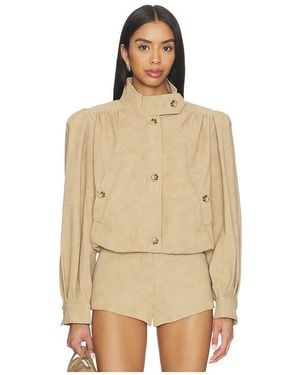 Bardot Leon Vegan Leather Jacket - Natural