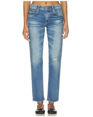 Moussy Velma Slim Straight Leg Jeans - Blue