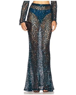 LAPOINTE Net Paillette Maxi Skirt - Multicolor