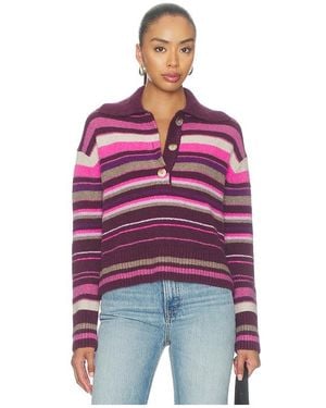 Free People Trading Up Stripe Pullover - Red