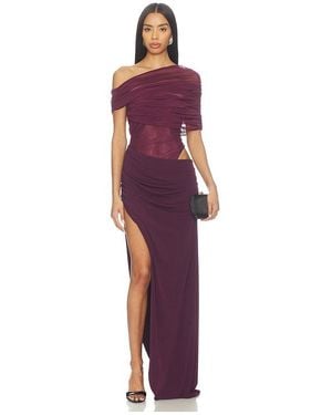 strapless open back dress Celena Maxi Dress | Lilac Burnout | Womens main image 1