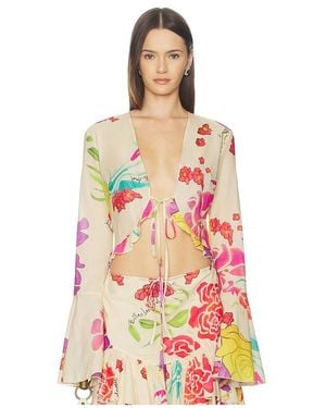Donde Esteban Flores Voile Blouse - Multicolour