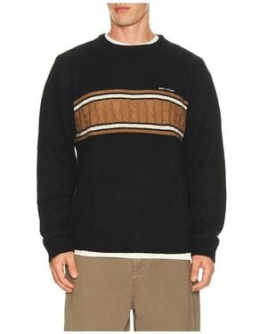 Rhythm Mohair Stripe Knit Sweater - Black