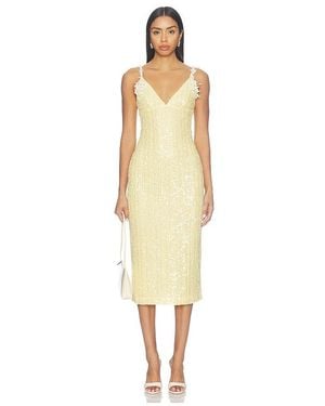 PATBO Lara Crochet Flowers Midi Dress - Natural