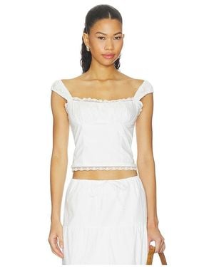 MORE TO COME Carmen Top - White