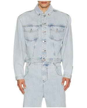 Entire studios Shrunken Denim Jacket - Blue