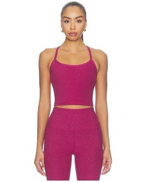 Beyond Yoga Spacedye Slim Racerback Cropped Tank Top - Pink