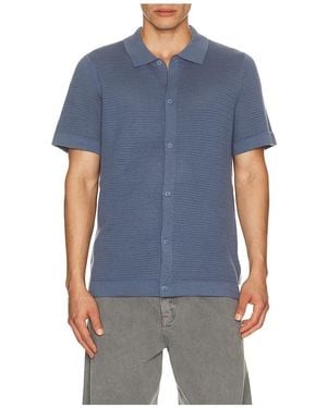 Onia Drop Needle Button Up Shirt - Blue