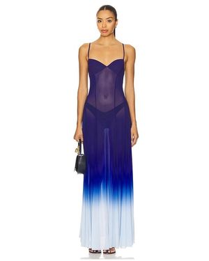 Leslie Amon Timeless Ombre Sea Dress - Blue