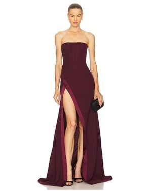 The New Arrivals Ilkyaz Ozel Maxivestido Nefertiti En Color Burgundy Talla (También En 36/4, 38/6, 40/8) - Rojo