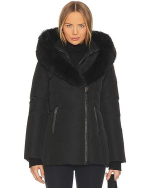 Mackage Adali Shearling Collar Coat - Black