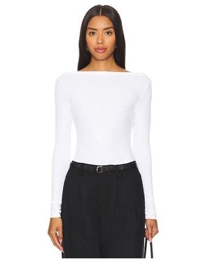 Enza Costa Silk Knit Boat Neck - White