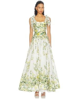 Alice + Olivia Haven Flared Maxi Dress - White