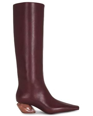 Cult Gaia City Knee Low Heel Boot - Brown