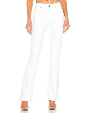 PAIGE High Rise Manhattan Boot Jeans - White