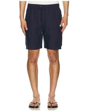 Onia Air Linen Pull-On Cargo Short - Blue