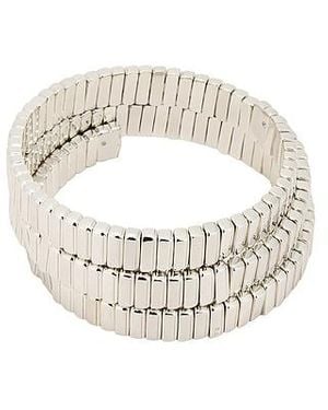 Roxanne Assoulin Flat Cobra Triple Wrap Bracelet - White
