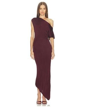 SRG Mehek Asymmetric Knit Dress - Red