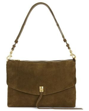 Rebecca Minkoff Darren Lg Top Zip Shoulder Bag - Brown