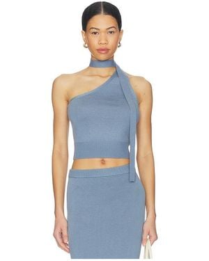Lovers + Friends Genie One Shoulder Tank Top - Blue