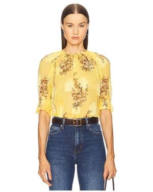 Ulla Johnson Pippa Short Sleeve Blouse - Blue