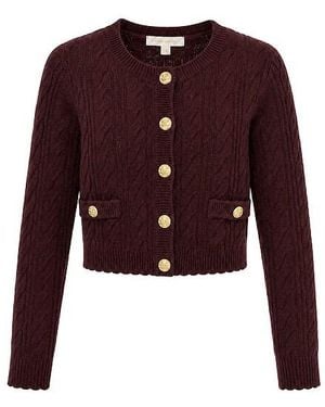 LoveShackFancy GILET KENDERSON en Burgundy - Rouge