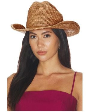 Brixton Odessa Straw Packable Cowboy Hat - Multicolor
