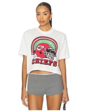 Junk Food Chiefs Game Time Crop Tee - White