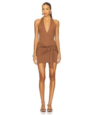 superdown Chloe Halter Mini Dress - Brown