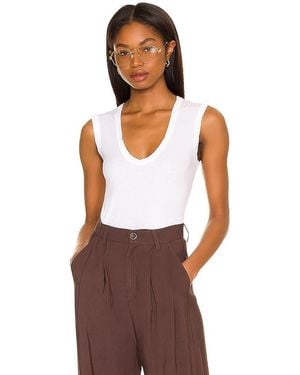 Velvet By Graham & Spencer Estina Gauzy Whisper Scoop Neck Tank - White