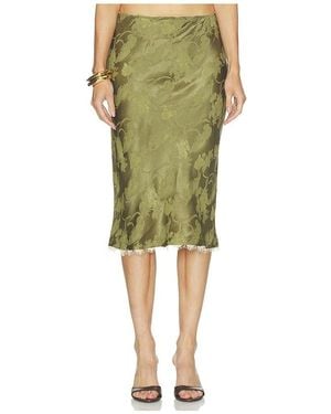 ALÉMAIS Winifred Bias Slip Skirt - Green