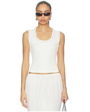 ROAME. Lucy Rib Tank - White