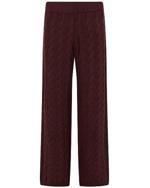 LoveShackFancy PANTALON SHALLEY en Burgundy - Violet